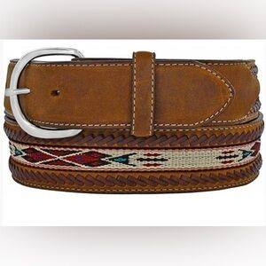 LEEGIN SILVER CREEK MENS BUCKLACE EDGED AZTEC BELT STYLE 5A109 size 42